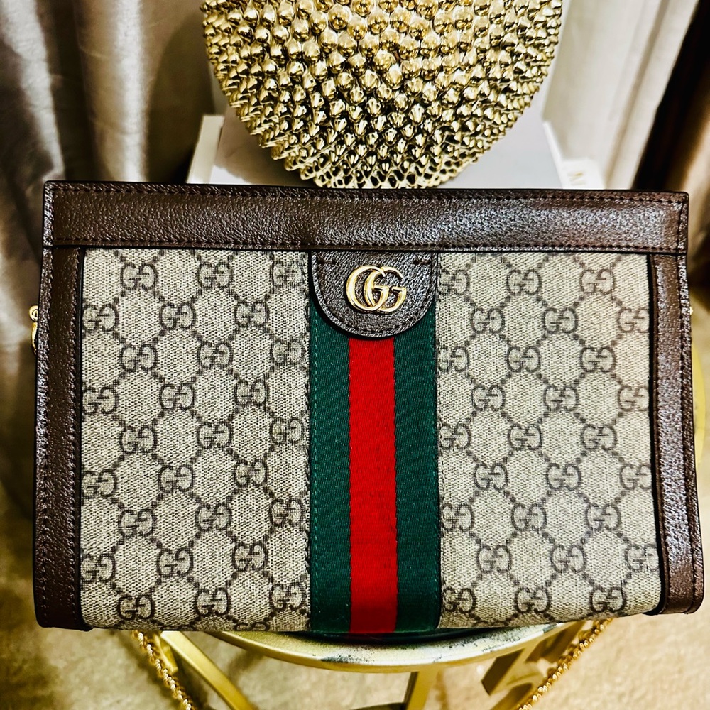 Gucci Supreme Canvas Ophidia Monogram Shoulder Bag